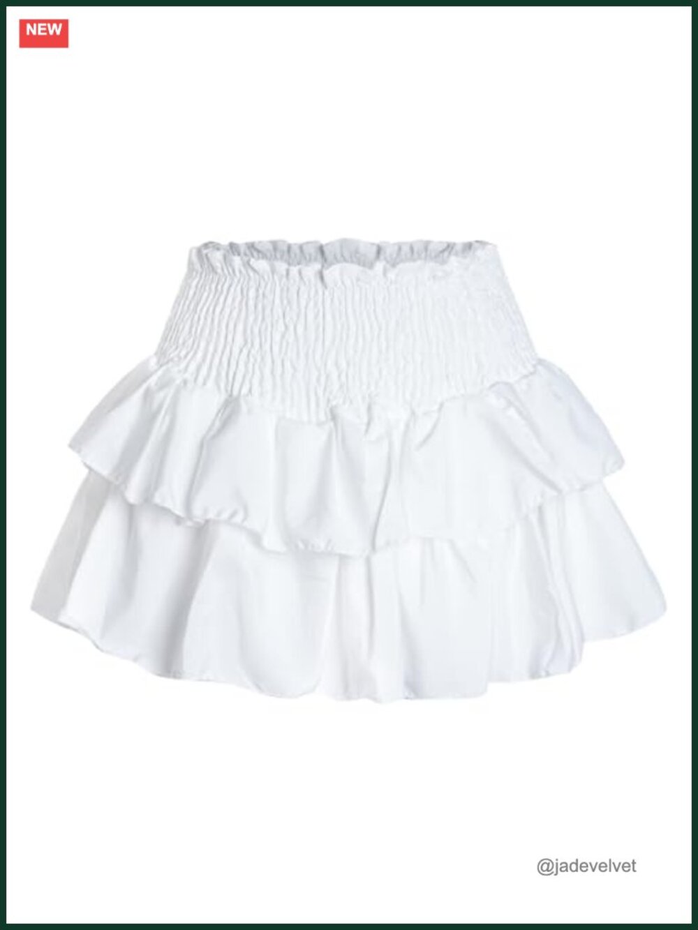 High Waist Ruffle Cute Mini Skirt Lined Layered Pleated Skirt